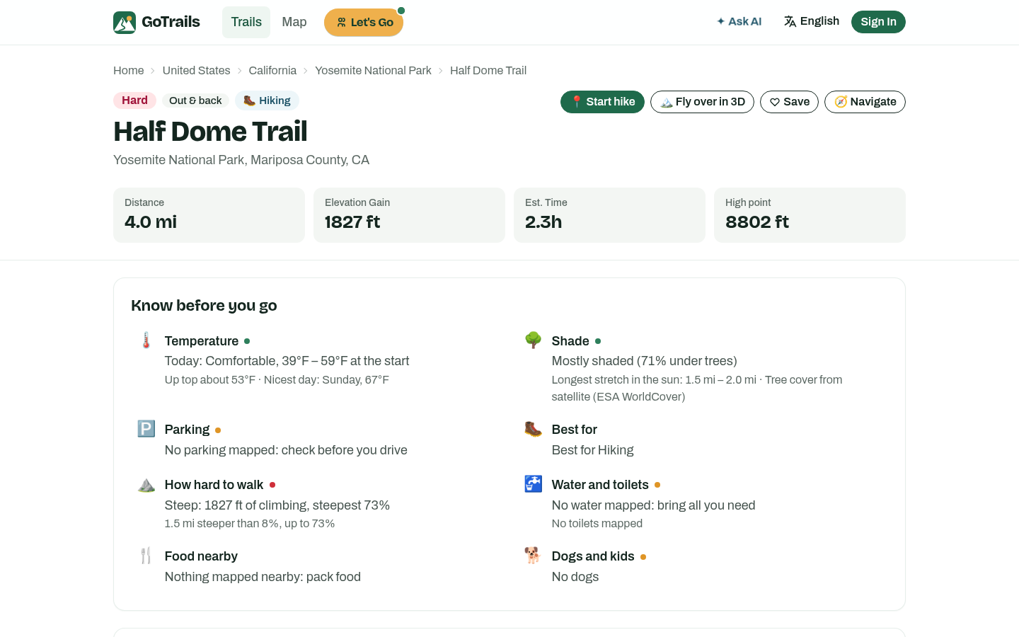 GoTrails screenshot